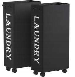 Lifewit Szennyestartó Kosár, Összecsukható, Kerekeken, Fogantyúkkal, 75 L, 2 Darabos Szett, Fekete (B0D5QJ219Q)