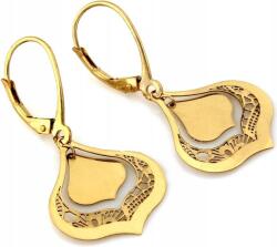 Arany fülbevaló 585 függő mozgó eredeti 14K elegáns ajándékba