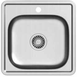 Quadron Acél Mosogató, 48×48cm, süllyesztett, szatén, szifon, csepegtető, 10 év garancia (HD110SAT4848)