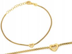 Lovrin Ezüst 925 karkötő aranyozott szívvel 1.74g szélesség 5.3mm r20 divatos (60067962)