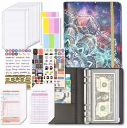  Notesz Pénzügyi Tervező Jegyzettömb A6 Gyűrűs Mappa Költségvetés Szervező Készlet (Notes Zeszyt Planer Finansowy)