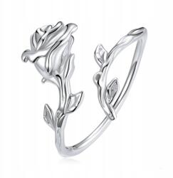  925-ös ezüst gyűrű 3D rózsa mintával ajándéknak is kiváló (7589592628)