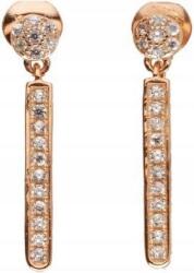 Lovrin Rózsaszín arannyal bevont ezüst fülbevaló 925, elegáns, látványos, cirkónia kövekkel (Lovrin 47960)