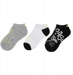4F Gyerek zokni 3 pár szürke fehér fekete 32-35-ös méret (HJL21-JSOM006-32-35)