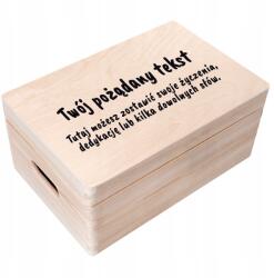 Creative Deco Gravírozott doboz születésnapi ajándék saját szöveggel Uv nyomtatással 30x20x14cm (JANCDSD130CUSTOMWISHTEXTBOXFBM)