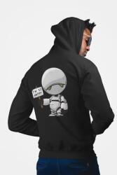  D&b Unisex Hoodie ZIPMO00105 Happy Fekete-Méret M