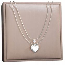  Ezüst színű női celeblánc, 18K ezüstözéssel, sebészeti acél, szív (Elegancki Naszyjnik Kolia Celebrytka)