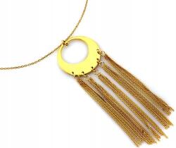 Lovrin Női, eredeti, 925-ös sterling ezüst nyaklánc, aranyozott, kerek medállal r50