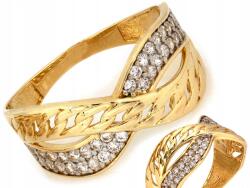 Lovrin Arany gyűrű cirkóniákkal átszőve 585 14k 2.36g 17-es méret divatos (54868400)