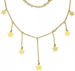 Lovrin Ezüstözött, 925-ös ezüst nyaklánc, áttört mintával, csillagokkal, elegáns, divatos design (Lovrin 51742)