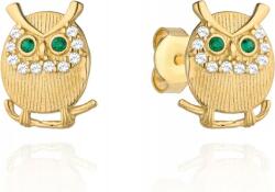 Lovrin Arany fülbevaló 585 gyönyörű baglyok cirkónia kövekkel díszítve, stekkeres zár, ajándék (Lovrin 86195)