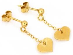 Lovrin 925-ös ezüst, aranyozott szív fülbevaló 1, 05g ajándék nőknek, lányoknak