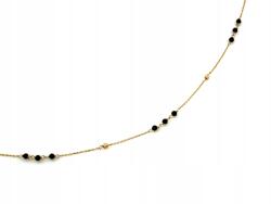 Lovrin Arany nyaklánc 585-ös finomságú, golyókkal és fekete ónixszal, 2.63g, női ajándék (62097942)