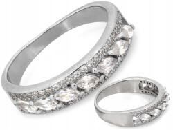 Lovrin Ezüst gyűrű, 925-ös finomságú, cirkónia kövekkel, karika fazon, súlya 3, 32g, mérete 17-es (61345985)