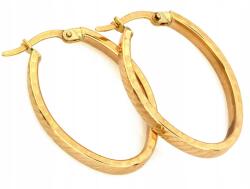 Lovrin Aranyozott, ovális, martolt fülbevaló 375 9k 1, 58g Női ajándék