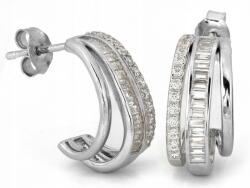Lovrin 925-ös ezüst fülbevaló, háromrészes, cirkónia kövekkel, ajándékba (stiftes)
