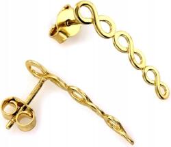 Lovrin Arany fülbevaló 585 fülre simuló végtelen jellel 14k elegáns ajándékba