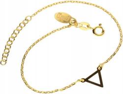 Lovrin Ezüstözött, aranyozott 925-ös ezüst karkötő áttört háromszög mintával és divatos charmokkal (Lovrin 52953)