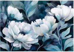 Wallarena Fotótapéta Kék Virágok Előszoba Nappali Iroda Tapéta 200x140 (FOTOTAPETA DO SYPIALNI SALONU 16122VX4)