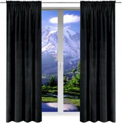 NOW-ART Velúr függönyök 140x270 kész függöny velúr ráncolóval erkélyre szett (5903682210789)