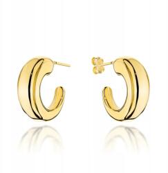 Lovrin Arany fülbevaló 585-ös, masszív félkör, hold formájú, ajándékba, 14 karátos, stekkeres (Lovrin)