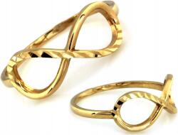 Lovrin Arany gyűrű 375, gyémántozott végtelen jellel, r14 méretben, hölgyeknek