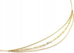 Lovrin Arany nyaklánc 585 három láncos szív díszítéssel r45 divatos modell (Lovrin)