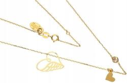 Lovrin 925-ös ezüst nyaklánc szív szárnyakkal cirkóniával 2, 38g elegáns, divatos design (Lovrin 52228)