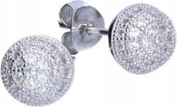 Lovrin Ezüst fülbevaló 925 kerek cirkónia kövekkel 1, 50g egyedi design ajándékba (Lovrin 46821)