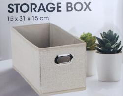  Textil Tároló Doboz Kosár Szekrény Gardrób Tágas 31 x 15 cm szürke (160384JACT/3013286)