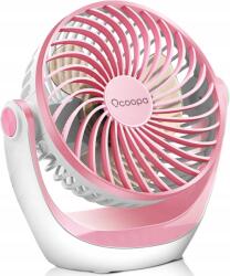 Ocoopa Usb Asztali Ventilátor 360°-ban Elforgatható Csendes 3 Sebességes Usb Kábellel Rózsaszín (B08614L3J2)