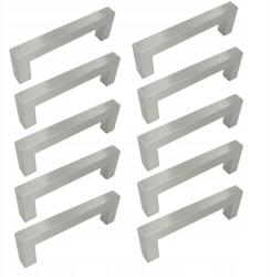 B&B 10 x Klasszikus bútorfogantyú 128 mm ezüst színű Fém szekrényfogantyú (Z10 U102 L128 BS)