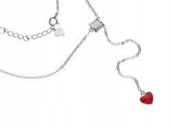 Lovrin Ezüst nyaklánc 925 nyakkendő szív medállal, hosszú láncon (Lovrin 64108)