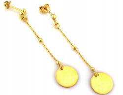 Lovrin 925-ös ezüst, hosszú, lógó, sima karika fülbevaló nőknek, elegáns megjelenéshez (Lovrin 68562)