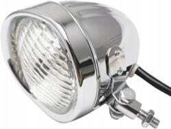  Krómozott Motoros Fényszóró Bobber Chopperhez Első Lámpa 123 mm