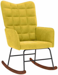 vidaXL sárga bársony hintaszék (4016839)