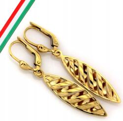 Lovrin Arany lógós fülbevaló 375 modern áttört mintás jégcsap csillogó 1, 95g