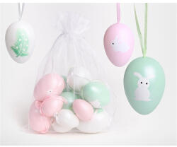PD Húsvéti tojásdekoráció műanyag akasztóval 12 db/zsák (67890)