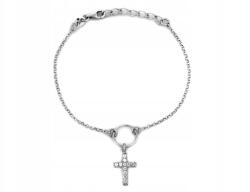 Lovrin Ezüst női karkötő 925, fényes cirkónia köves kereszt motívummal (44241291)