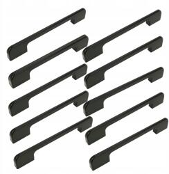B&B 10 db Fekete bútorfogantyú 128 mm szekrény- és fiókgombok bútorokhoz (Z10 U106 L128 CZ)