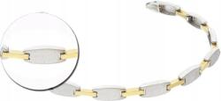 Lovrin Ezüstözött aranyozott karkötő 925-ös finomságú, ovális elemekkel, divatos minta, ajándéknak is kiváló (Lovrin 58648)