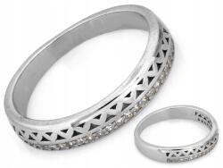 Lovrin Ezüst gyűrű karikagyűrű áttört cirkónia kövekkel 925 2.07g 11-es méret (62132921)