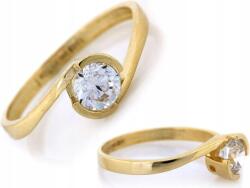 Lovrin Arany gyűrű 585 nagy fehér cirkónia köves, r12 méret, elegáns, divatos 14k-s dizájn