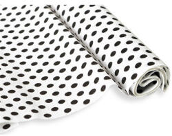 Jolly Krepp-papír Jolly 50x200 cm 28g/m2 fehér fekete pöttyökkel (135614)