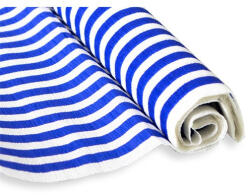 Jolly Krepp-papír Jolly 50x200 cm 28g/m2 fehér sötétkék csíkos (135643)