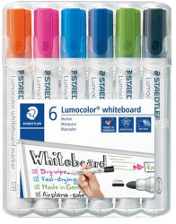 STAEDTLER Táblamarker Staedtler Lumocolor kerek 6 db-os klt. (narancs, pink, világoskék, sötétkék, világoszöld, fekete) (351 WP6-1)