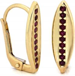 Lovrin Arany 375 fülbevaló datolya formában cirkónia kövekkel, női, elegáns 9k