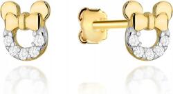 Lovrin Arany egér fülbevaló cirkónia kövekkel díszítve 585-ös finomságú, ajándékba, 14K, divatos, stekkeres