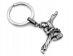  Karate sportoló acél kulcstartó időtálló, kiváló minőségű, divatos ajándék (Lovrin)