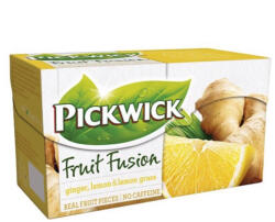 Pickwick Zöld tea PICKWICK gyömbér-citromfű 20 filter/doboz - papir-bolt